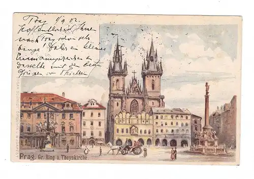 CZ 110 00 PRAHA / PRAG ,Ring / Theynkirche, 19ß2