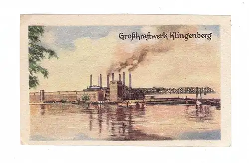1000 BERLIN - RUMMELSBURG, Großkraftwerk Klingenberg, Homann-Sammelbild