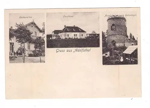 BÖHMEN & MÄHREN - HOLLUBAU - ADOLFSTHAL / HOLUBOV, Restauration, Forsthaus, Aussichtsturm, ca. 1900