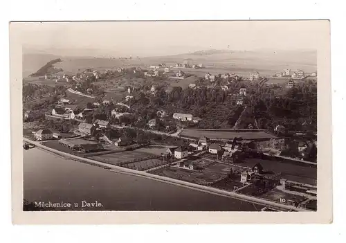 CZ 25206 MECHENICE & DAVLE / MIESCHENITZ, Luftaufnahme, Böhmen & Mähren Frankatur