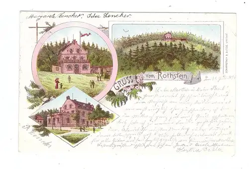 0-8907 REICHENBACH - SOHLAND, Rotstein, Lithographie 1899, Bahnpost, Druckstelle