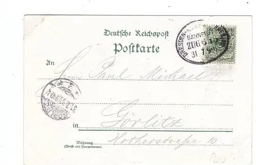 0-8907 REICHENBACH - SOHLAND, Rotstein, Lithographie 1899, Bahnpost, Druckstelle