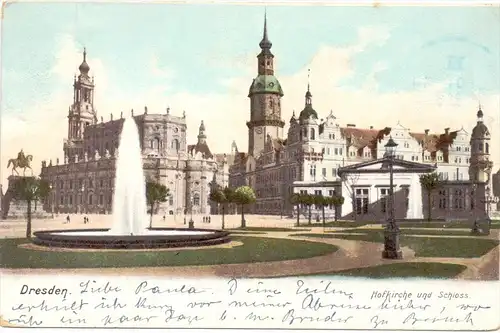 0-8000 DRESDEN, Hofkirche & Schloss, 1906