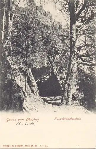 0-6055 OBERHOF, Ausgebrannterstein, 1903