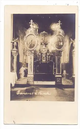 UKRAINE - DENYSOV, Orthodoxe Kirche, Innenansicht, Photo-AK, 1.Weltkrieg
