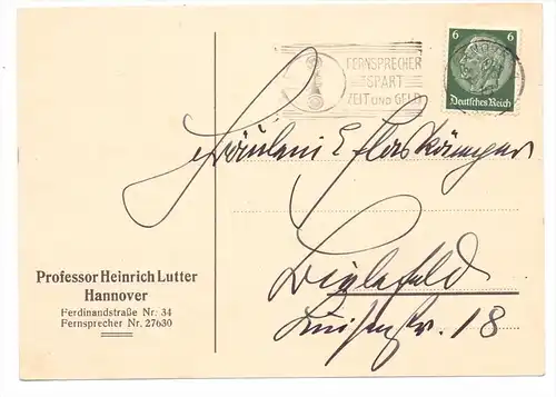 3000 HANNOVER, Professor Heinrich Lutter, 1858 - 1937, Pianist, Klavierpädagoge, Autograph & Schriftverkehr