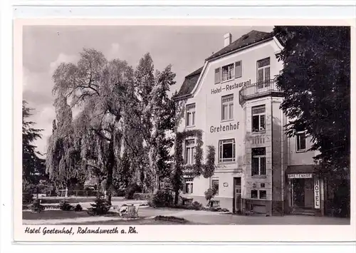 5480 REMAGEN - ROLANDSWERTH, Hotel Gretenhof, 1955