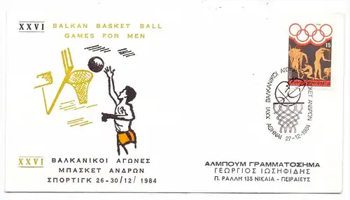 BASKETBALL - Balkan Basket Ball Games for Men, Athen 1984