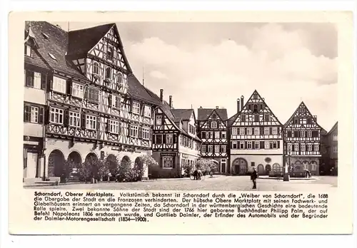 7060 SCHORNDORF, Oberer Marktplatz, 1951