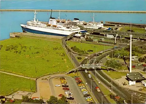FÄHRE - Fährhafen Insel Fehmarn / Puttgarden, Luftaufnahme