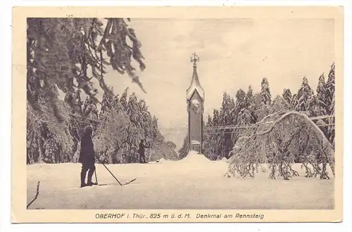 0-6055 OBERHOF, Denkmal am Rennsteig, 192..