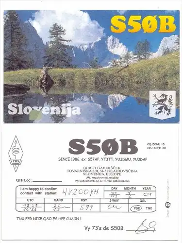 SLOVENIJA / SLOWENIEN - 5 QSL-Karten