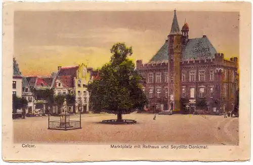 4192 KALKAR, Marktplatz, Rathaus, Seydlitz-Denkmal, 192..