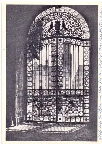 6100 DARMSTADT, Blick aus dem Schloßportal