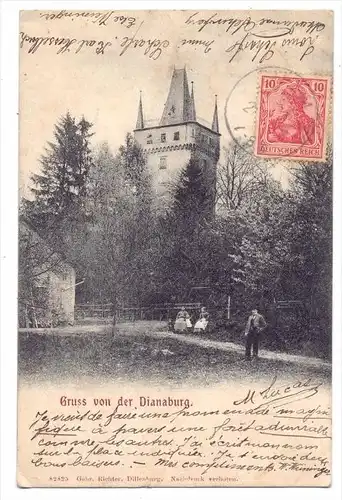 6349 GREIFENSTEIN, Gruss von der Dianaburg, 1905