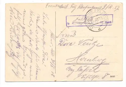 F 54490 PIENNES, Mairie, Deutsches Lazarett, 1918, deutsche Feldpost