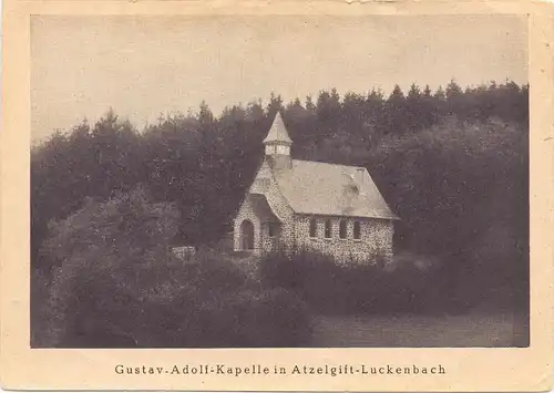 5238 HACHENBURG - ATZELGIFT - LUCKENBACH, Gustav-Adolf-Kapelle