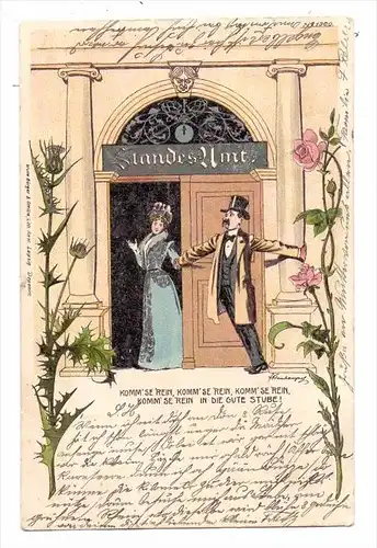 HOCHZEIT / Wedding / Mariage / Matrimonio - Humor, 1899, Bürger & Ottilie