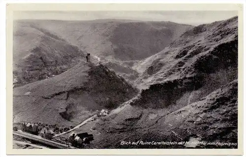 5590 COCHEM - KLOTTEN, Ruine Coraidelstein, Luftaufnahme, 1932