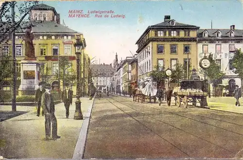 6500 MAINZ, Ludwigstrasse, belebte Szene, 192..