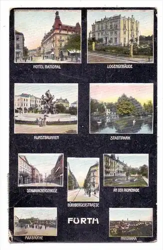 8510 FÜRTH, Hotel National, Schwabacherstrasse, Nürnbergerstrasse, Logengebäude - Freimaurer / free masonic