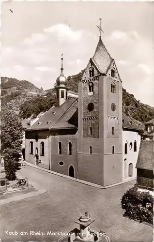 5425 KAUB, Marktplatz, Kirche