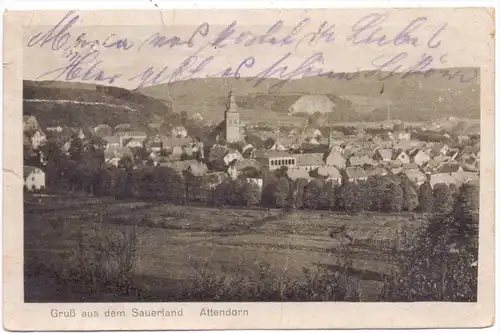 5952 ATTENDORN, Gruss aus.., 1920