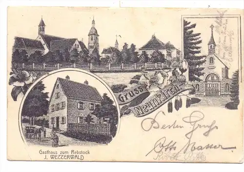 F 67860 FRIESENHEIM - NEUNKIRCH, Gasthaus zum Rebstock, Kapelle, Kirche, 1905