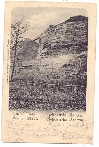 F 67700 SAVERNE / ZABERN, Hohbarr, Teufelsbrücke, 1901, Bahnpost Karlsruhe-Zabern, Bernhoeft-Lux.