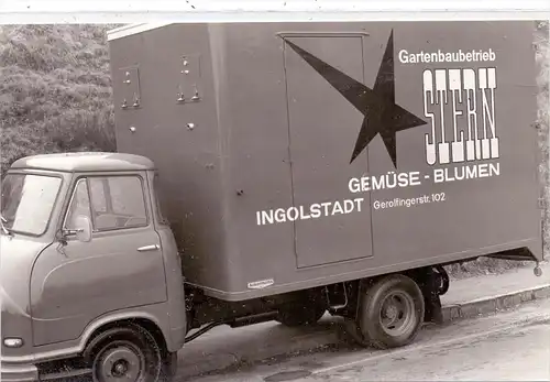 8070 INGOLSTADT, Gartenbaubetrieb Stern LKW, Photo in AK-Größe