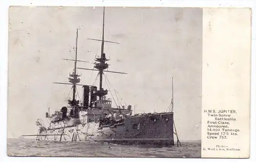 MILITÄR-MARINE / NAVY - HMS "JUPITER", Schlachtschiff 1895-1920