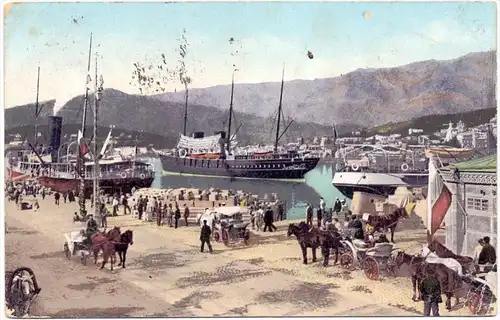 UKRAINE - JALTA / Krim, Hafen / Harbour / Le Port, 1918