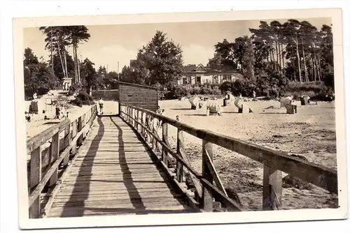 0-2205 LUBMIN, Blick zum Strand, 1957