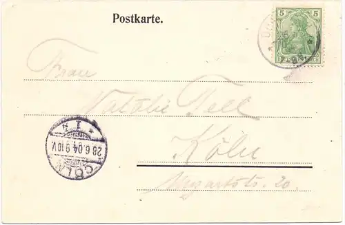 5010 BERGHEIM - QUADRATH, Gasthof zur Post, Villa Saphir, Schlenderhahn..., 1904