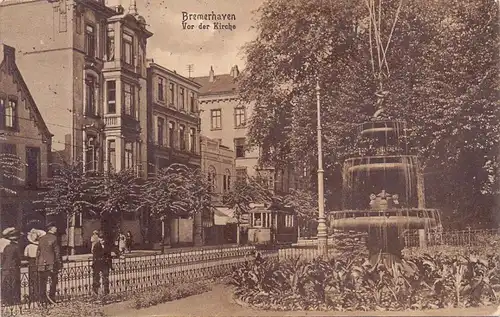 2850 BREMERHAVEN, Vor der Kirche, Strassenbahn / Tram