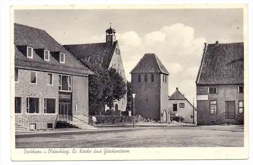 2935 BOCKHORN, Ev. Kirche und Glockenturm, 195...