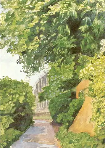 4000 DÜSSELDORF - KAISERSWERTH, Aquarell, An der Kaiserpfalz