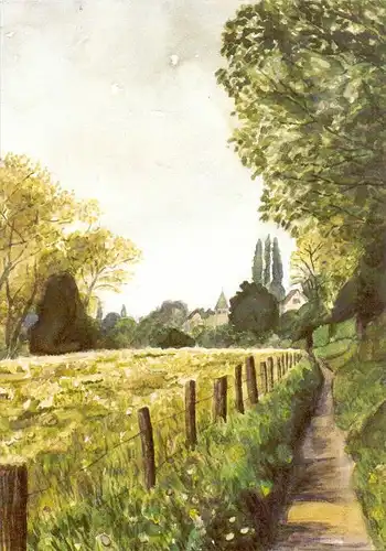 4000 DÜSSELDORF - KAISERSWERTH, Aquarell, Max Clarenbach Weg