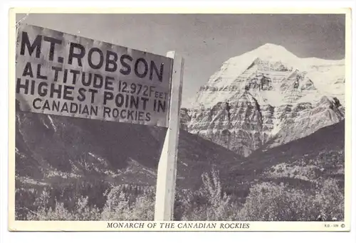 CANADA - BRITISH COLUMBIA - MOUNT ROBSON, Druckstelle