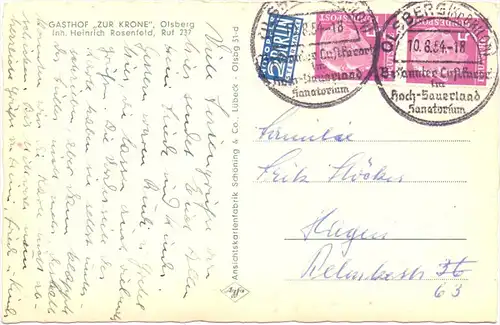 5787 OLSBERG, Mehrbild, 1954