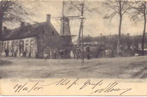 NL - ZEELAND - GOES, Westerstraat, Molen, 1905