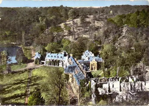 F 78720 CERNAY-LA-VILLE, L'ABBAYE, Vue airienne, CPSM