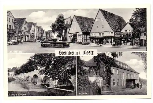 4939 STEINHEIM, Bahnhof, Marktplatz, Lange Brücke