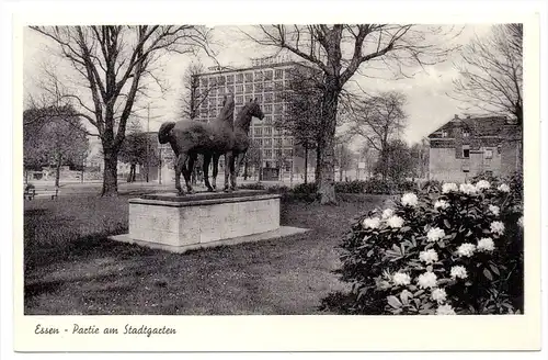 4300 ESSEN, Stadtgarten Pferde-Denkmal