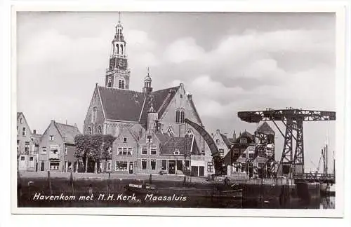 ZUID-HOLLAND, MAASSLUIS, Havenkom & N.H. Kerk, 1949