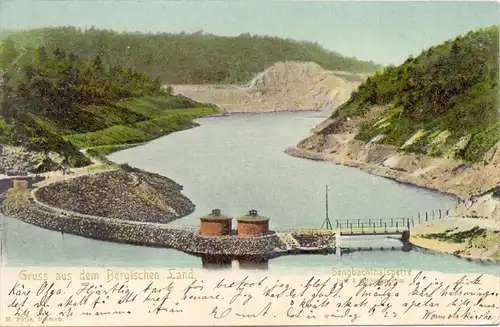 5650 SOLINGEN, Sengbachtalsperre, 1904, V. Wermelskirchen nach Göteborg gelaufen