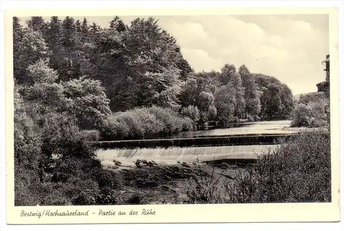 5780 BESTWIG, Partie an der Ruhr, 1956