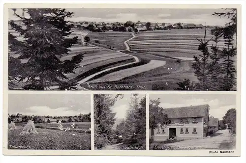 0-6111 ST. BERNHARD, Gasthaus Braungardt, Landpoststempel, 1942, kl. Oberflächenmängel