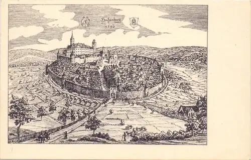 5238 HACHENBURG, Historische Ansicht, Anno 1590