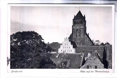 0-2200 GREIFSWALD, Marienkirche, 1936, kl. Knick